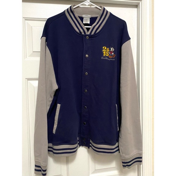 Walt Disney World Varsity‎ Jacket Disney Parks 2015 Embroidered XXL Mickey Mouse - Picture 3 of 12
